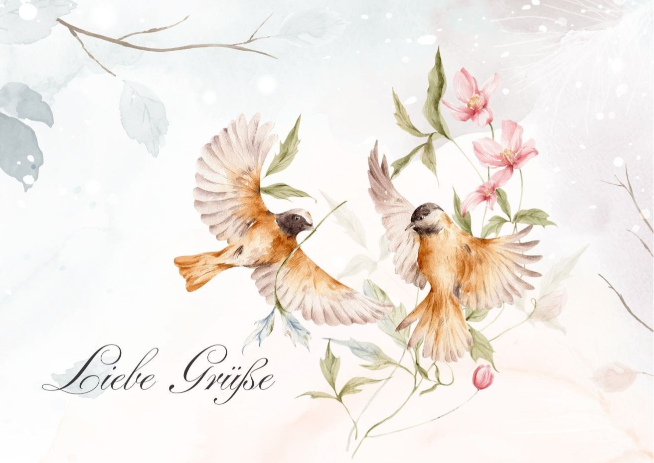 Grußkarte - Liebe Grüße