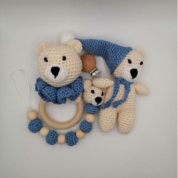 Bärchen-Set blau