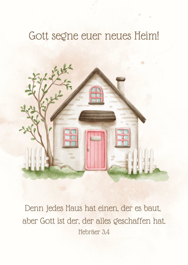 Postkarte neues Haus I