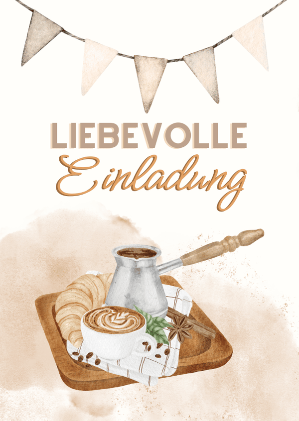 Postkarte Liebevolle Einladung