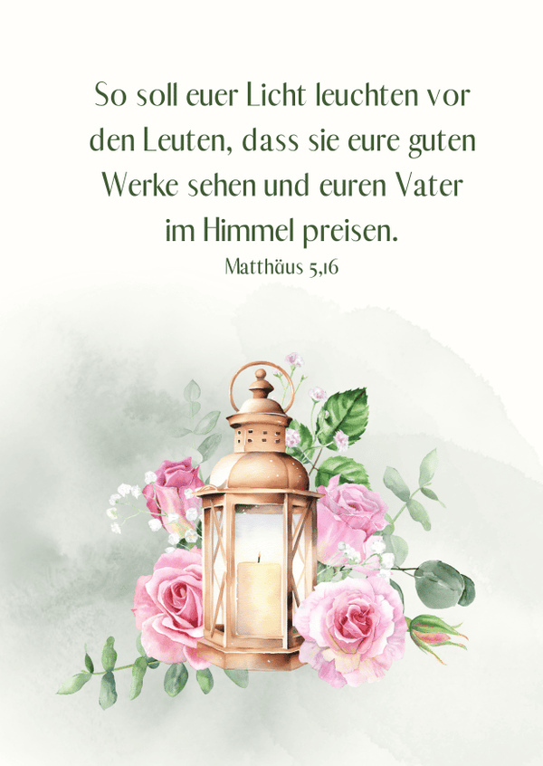 Postkarte Licht leuchten