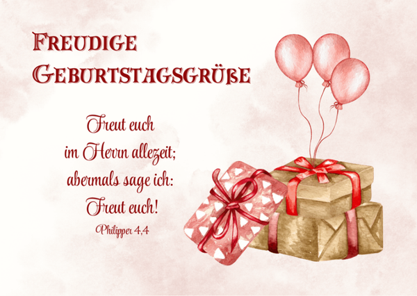 Postkarte Freudiger Geburtstag