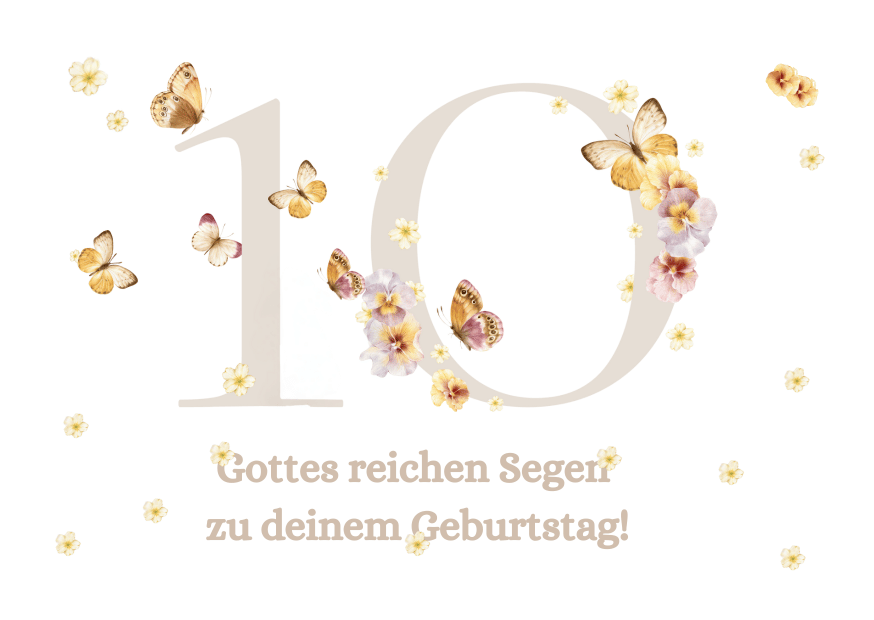 Postkarte Zahlengeburtstag