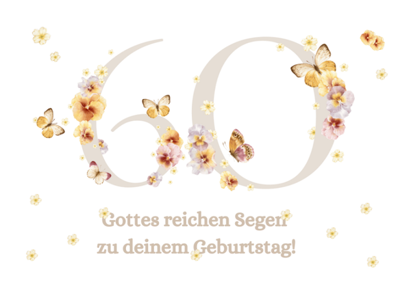 Postkarte 60 Jahre
