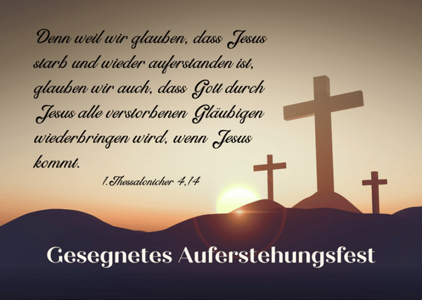 Postkarte zum Auferstehungsfest