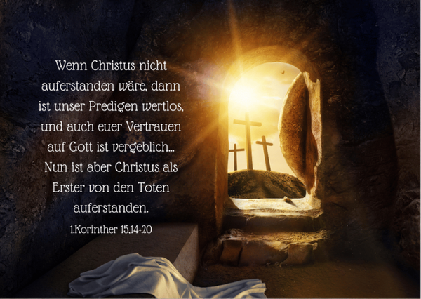 Postkarte leeres Grab