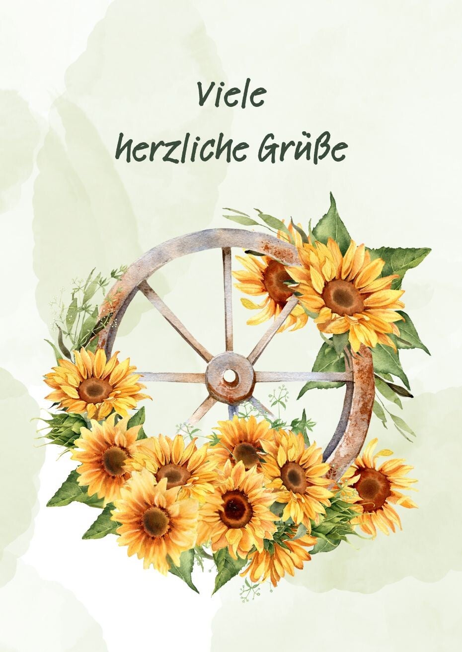 Grußkarte - Viele herzliche Grüße