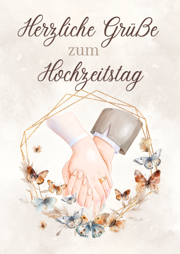 Postkarte Hochzeitstag