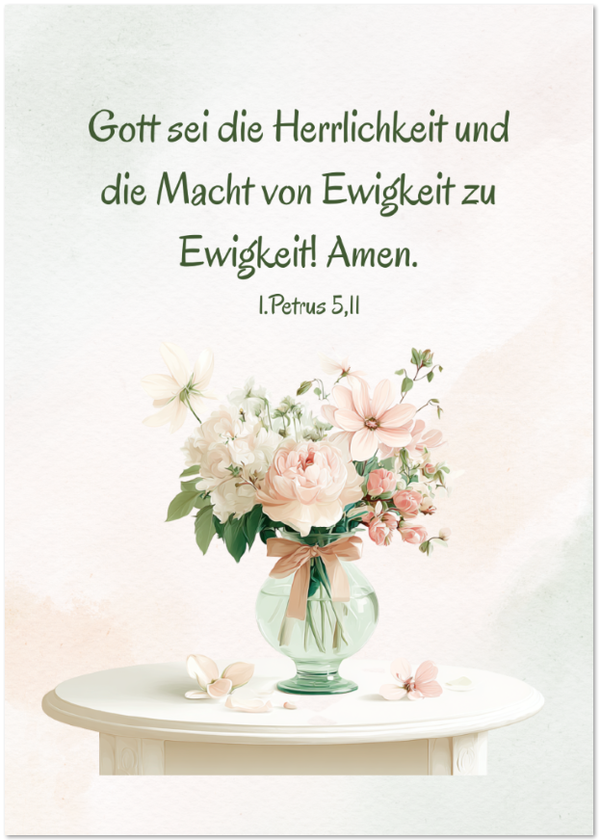 Postkarte Blumenstrauß