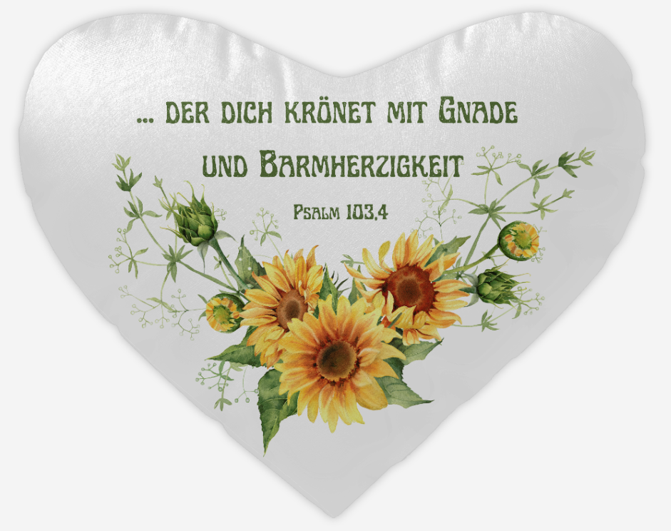Herzkissen - Sonnenblumen