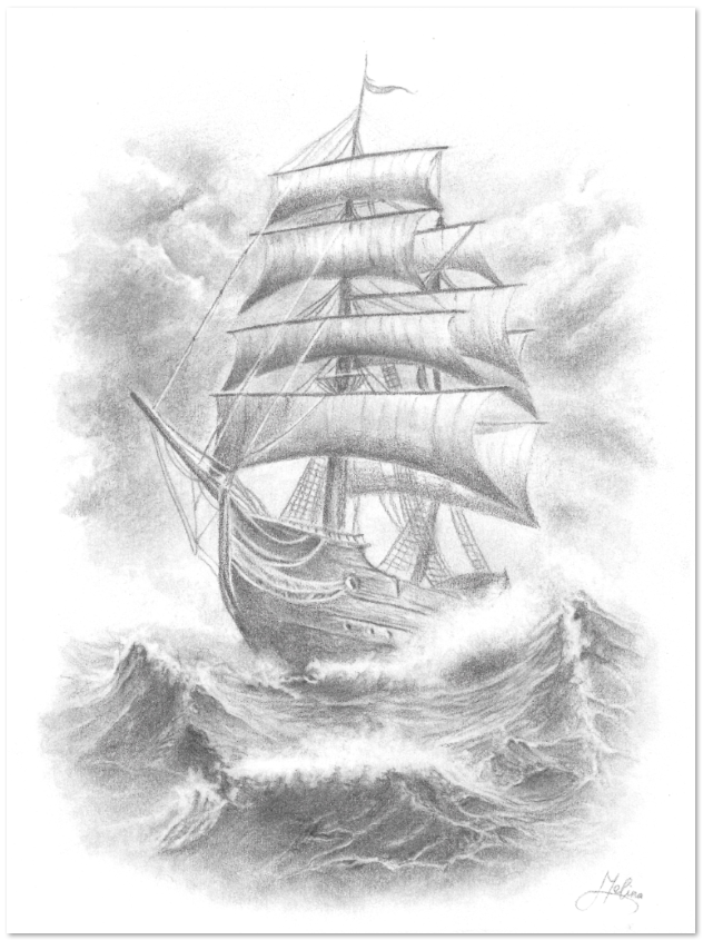 Poster - Segelschiff