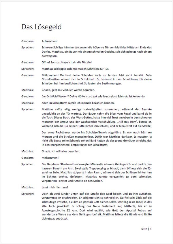 Anspiel - Das Lösegeld