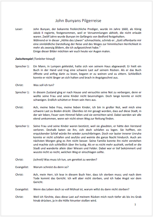 Anspiel - Die Pilgerreise