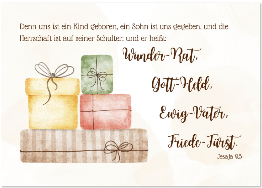 Postkarte Geschenk