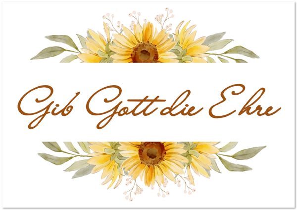 Postkarte Gott die Ehre