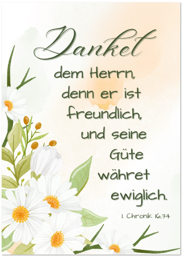 Postkarte Gänseblümchen