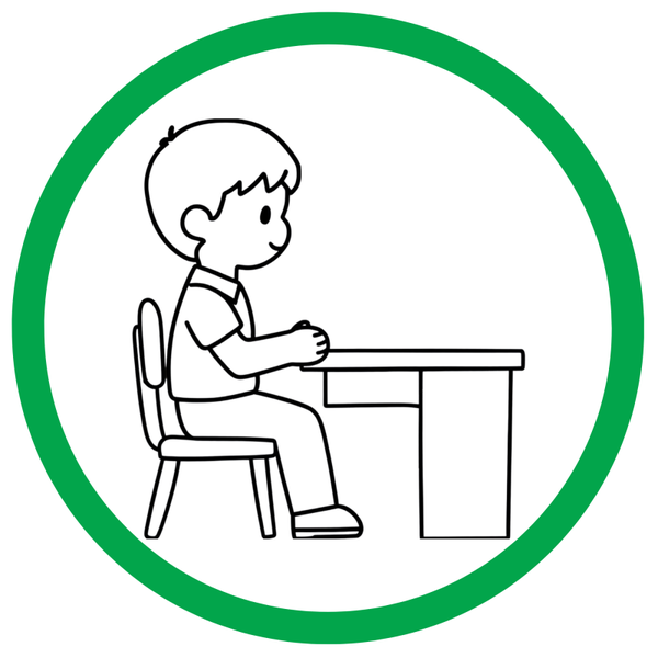 Gebot-Schild "Sitzen bleiben"