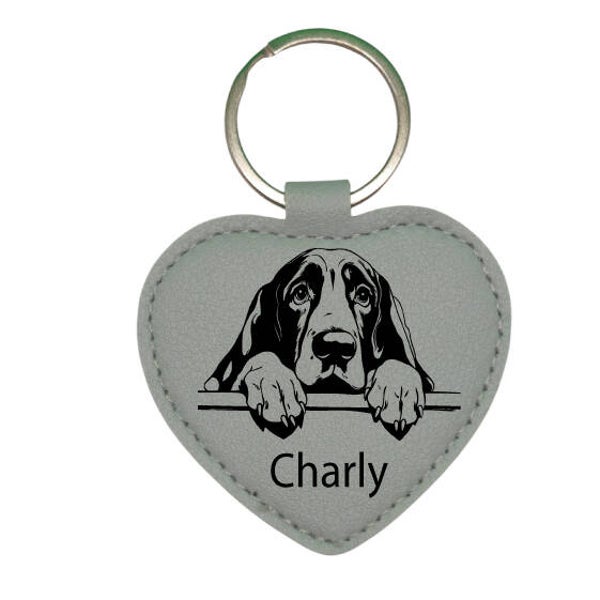 Hundemarke mit Gravur geräuschlos BASSET HOUND