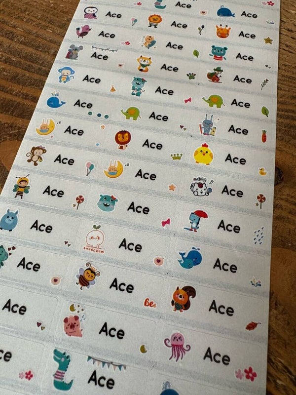 Naamstickers Cartoon style - 180 stuks