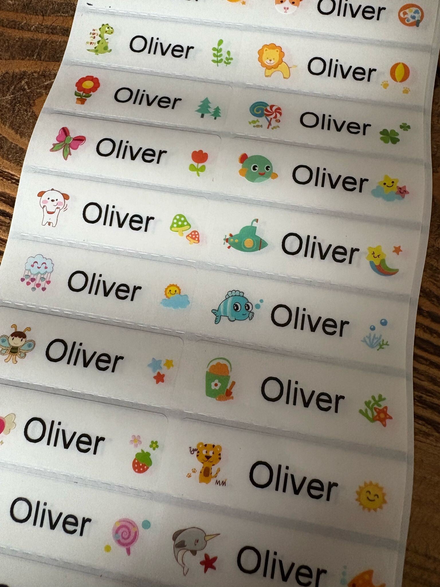 Naamstickers Happy world - 120 stuks