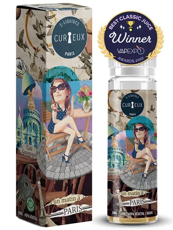 - CURIEUX ELIQUIDES Un Matin à Paris - 50ml