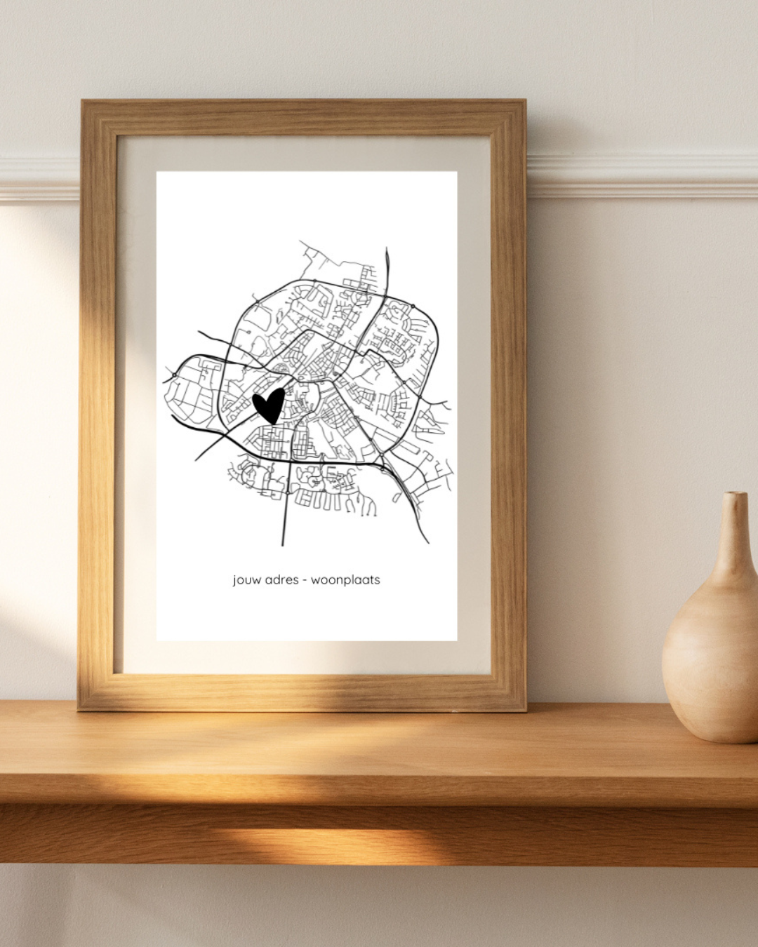 woonplaats poster van jouw eigen dorp of stad