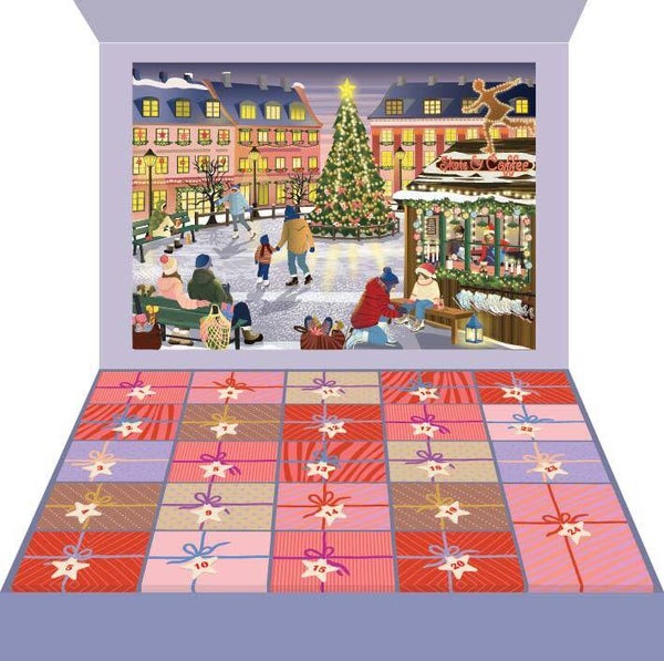 Adventkalender puzzel | IJsbaan kerstpuzzel | Vissevasse