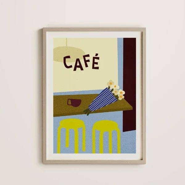 Fisk poster cafe  | 30x40cm