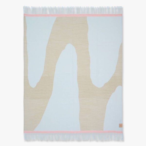 Mette Ditmer plaid | beige - lichtblauw