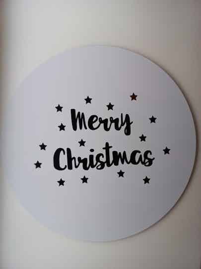 Muurcirkel Merry Christmas