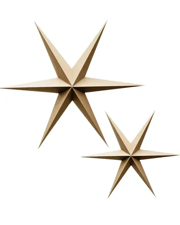 Papieren kerststerren 2 stuks | caramel | Hej Hygge