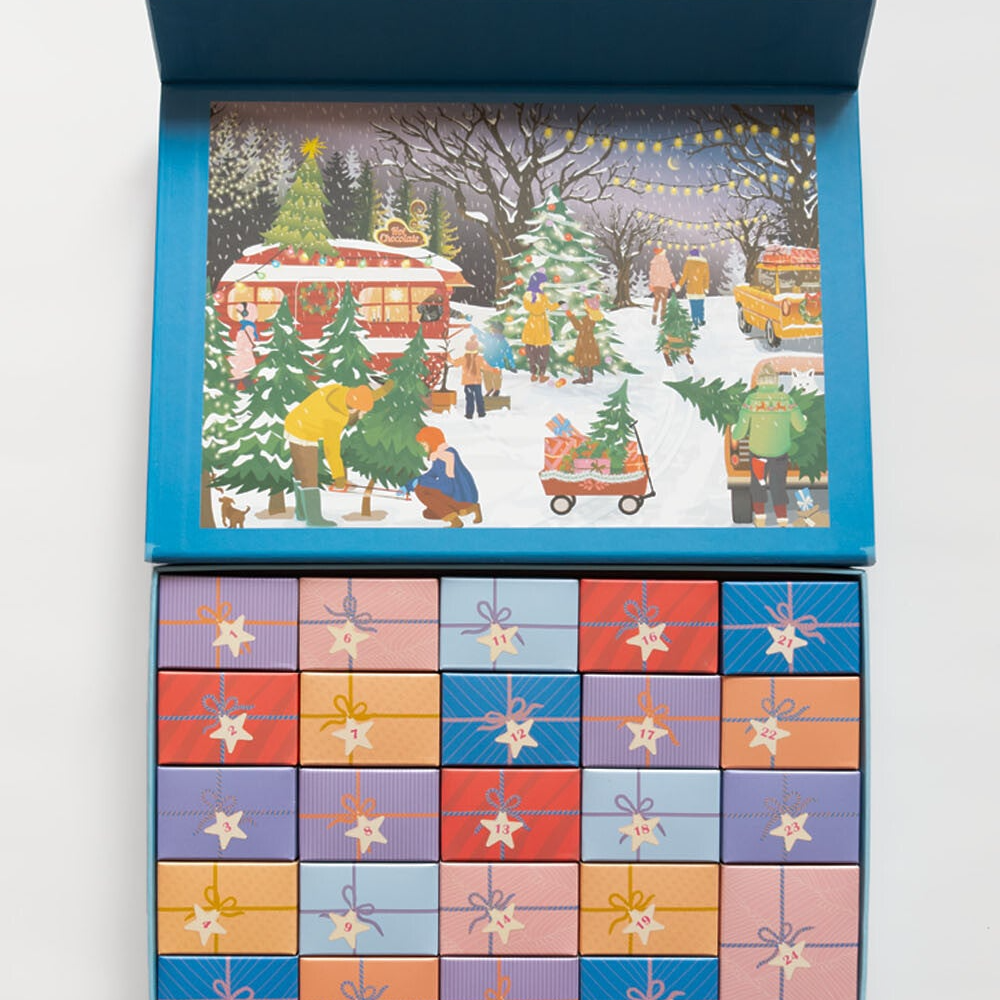 Adventkalender puzzel | Kerst kerstbomenmarkt | Vissevasse