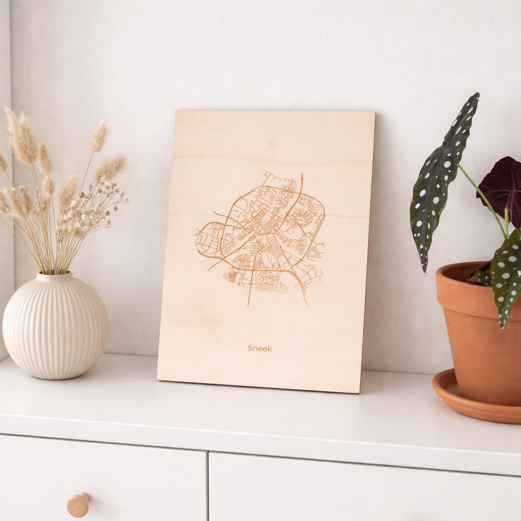 Woonplaats poster op hout | Hej Hygge
