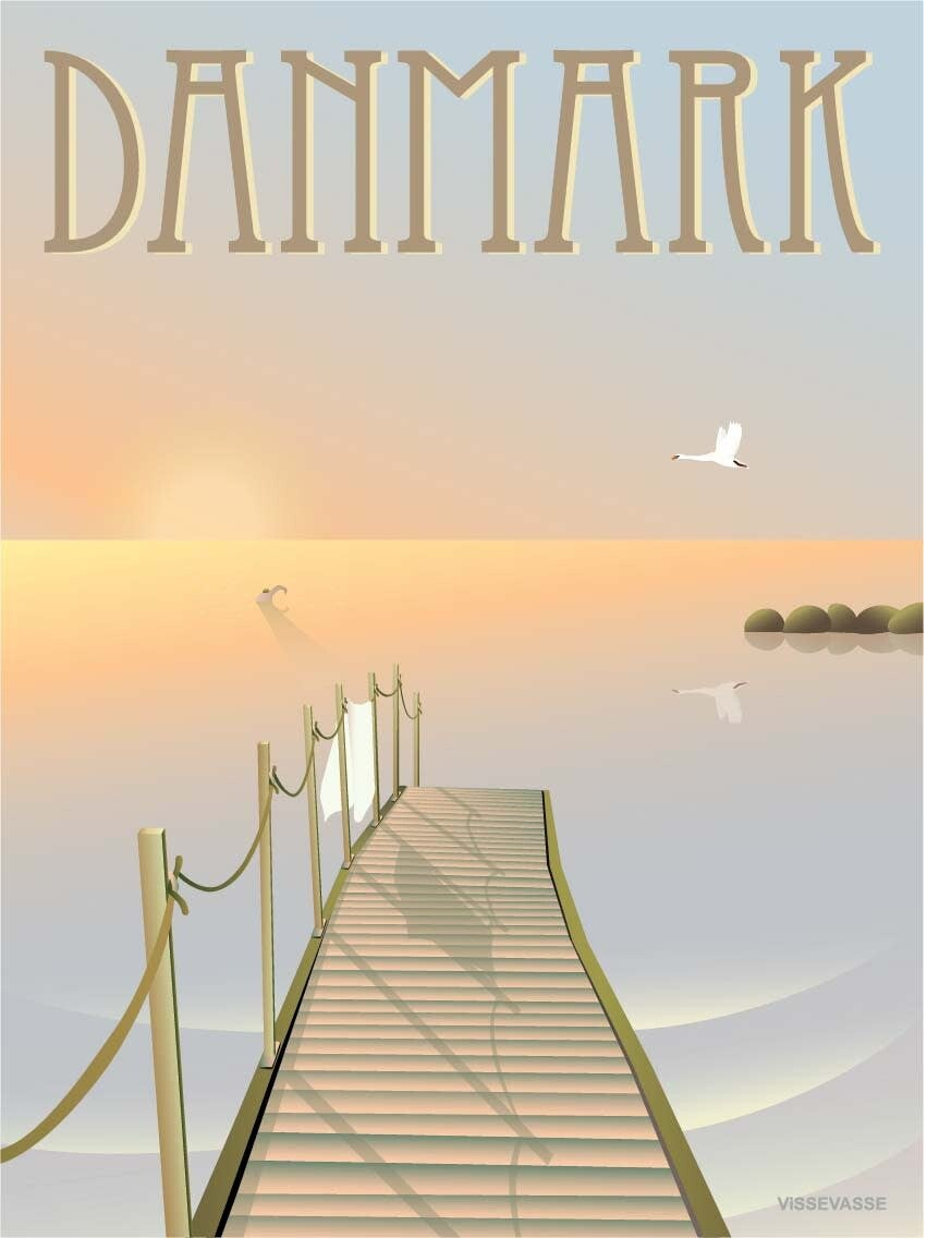 VISSEVASSE poster | Denemarken kustlijn