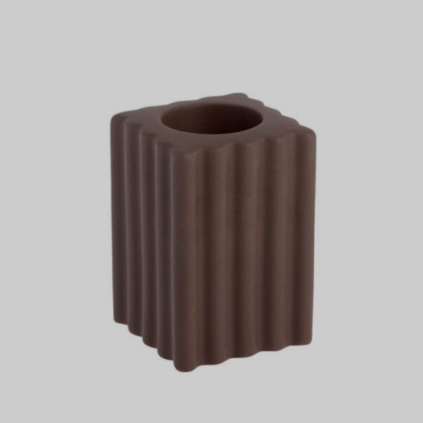 Theelichthouder donkerbruin small | Storefactory