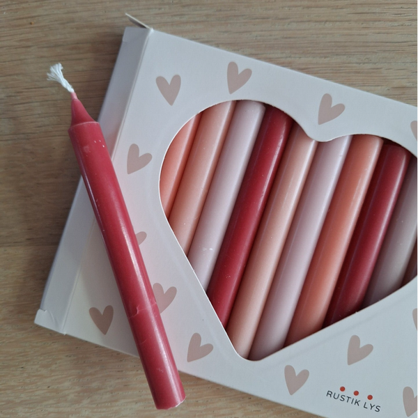 LET OP! | Potloodkaarsjes | 12 stuks | Rustiklys