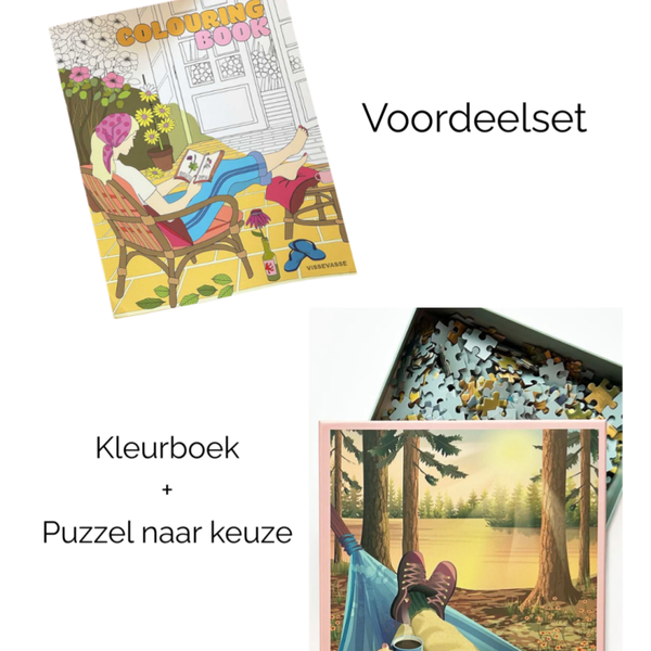 Vissevasse voordeelset: Kleurboek & Puzzel naar keuze