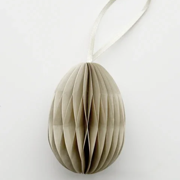 Paasdecoratie | licht grijs paasei hanger