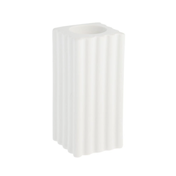 Theelichthouder wit keramiek | Storefactory
