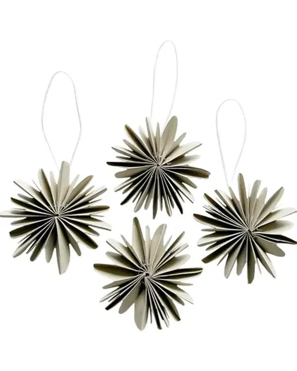 Papieren kerstdecoratie | sneeuwvlok grijs | Hej Hygge