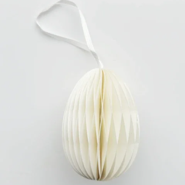 Paasdecoratie | wit paasei hanger