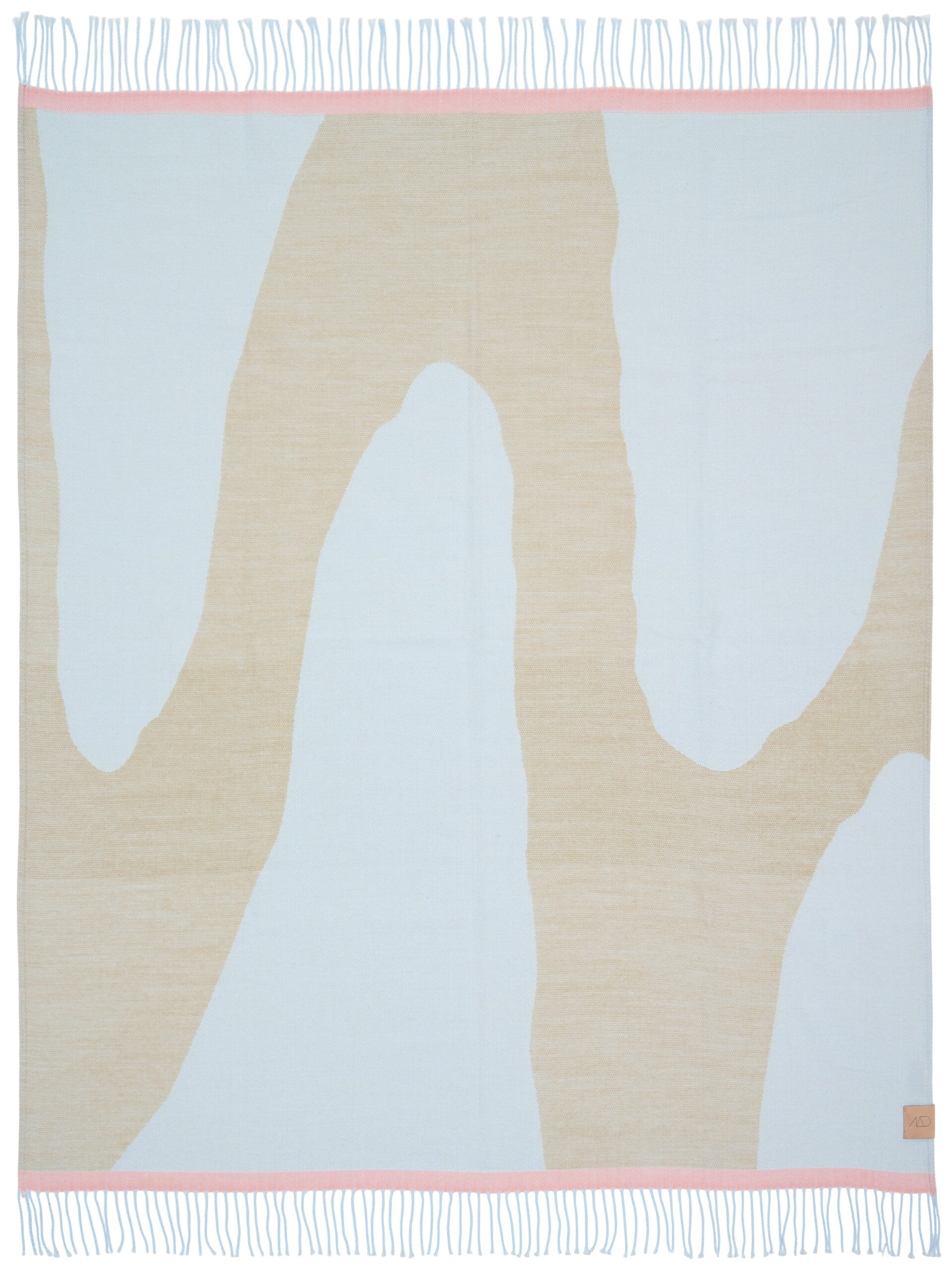 Mette Ditmer plaid | beige - pastelblauw | Hej Hygge