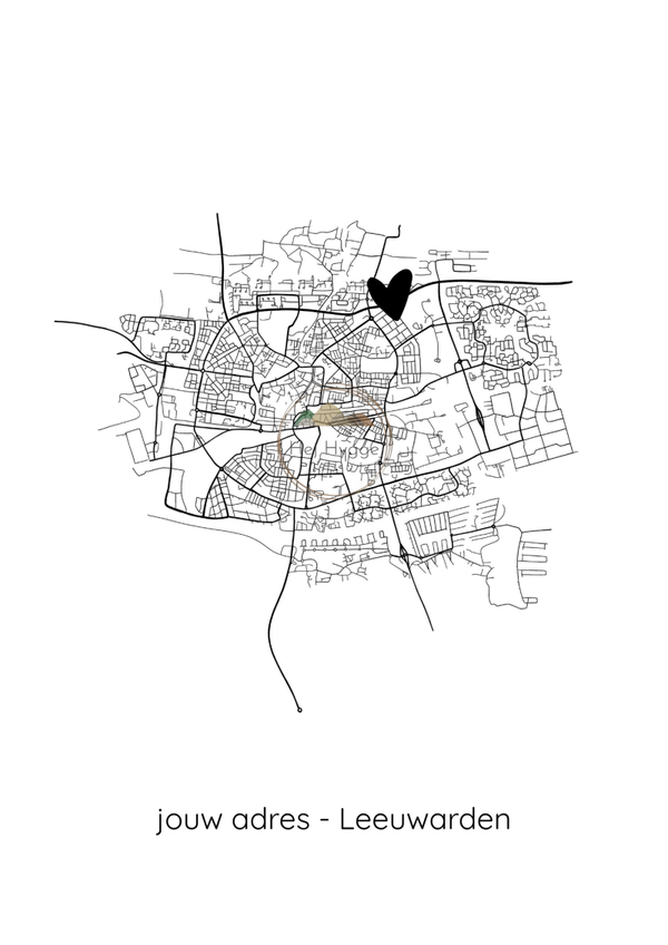 Woonplaats poster | Leeuwarden | Hej Hygge