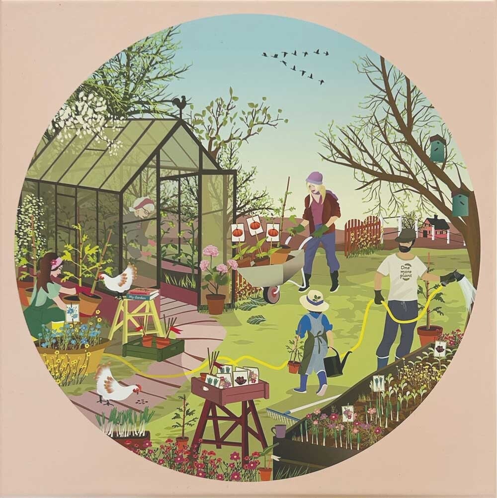 VISSEVASSE ronde puzzel | Lente | 1000st