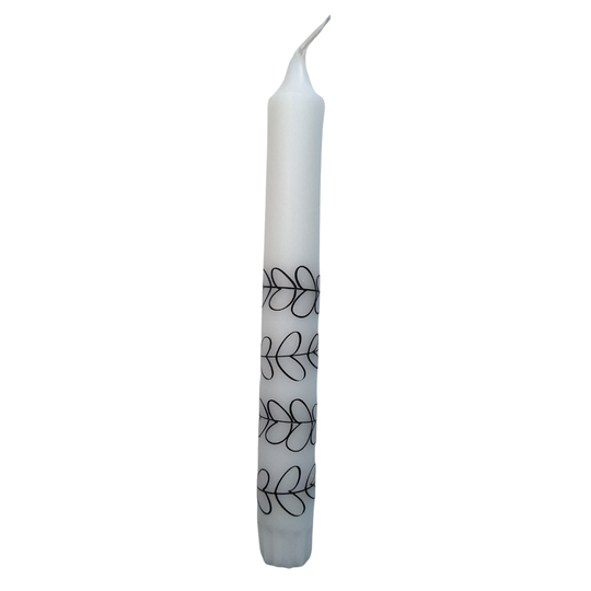 Kaars hartjes - klimop wit/zwart | Rustiklys | Hej Hygge