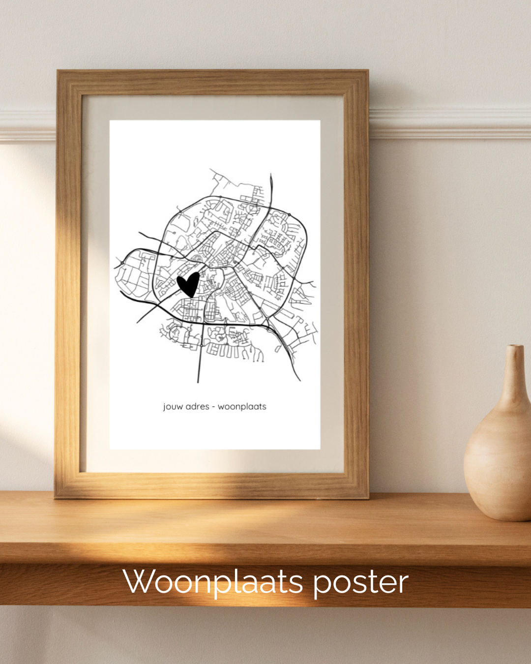woonplaats poster van jouw eigen dorp of stad