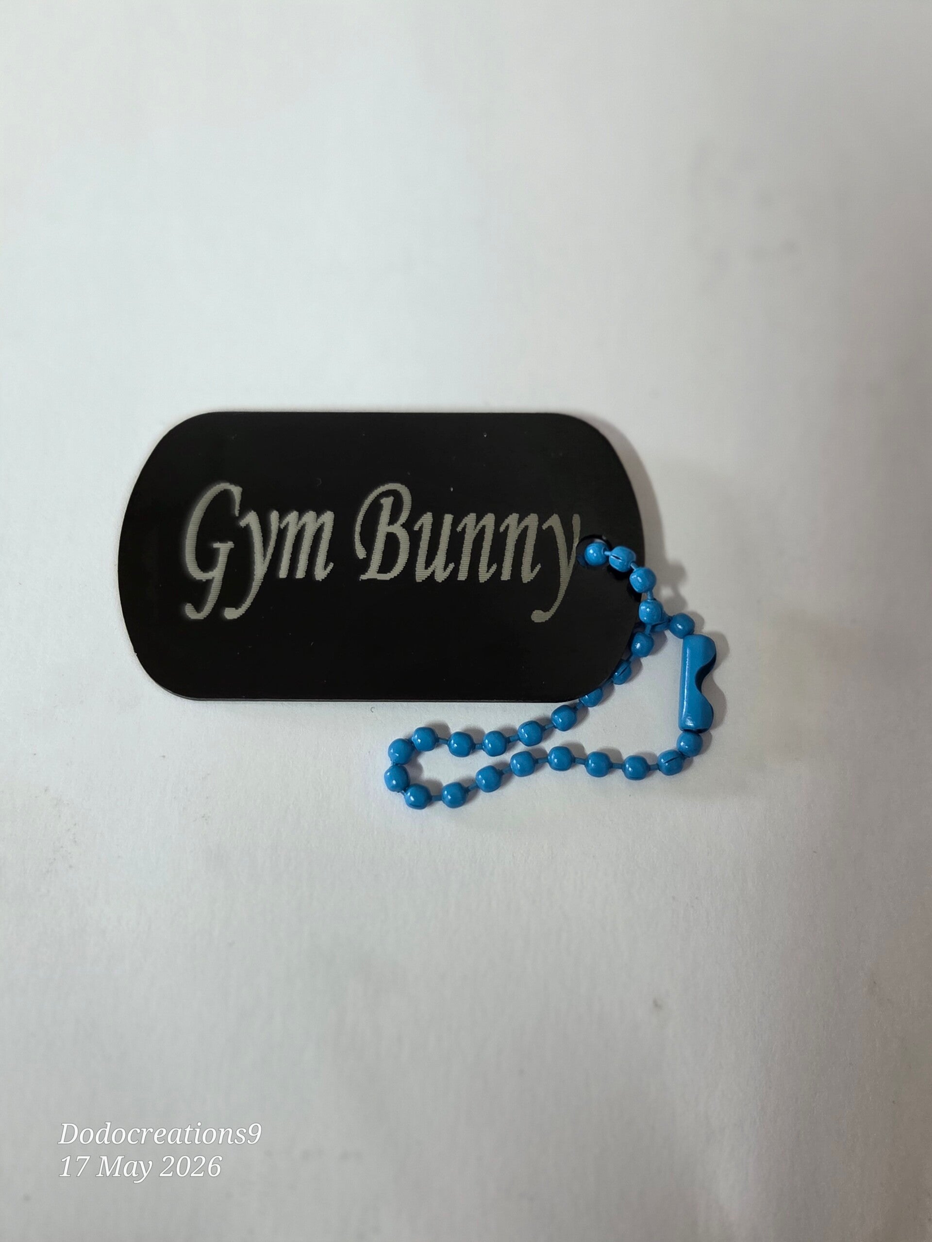 Metal dog tag Keyring