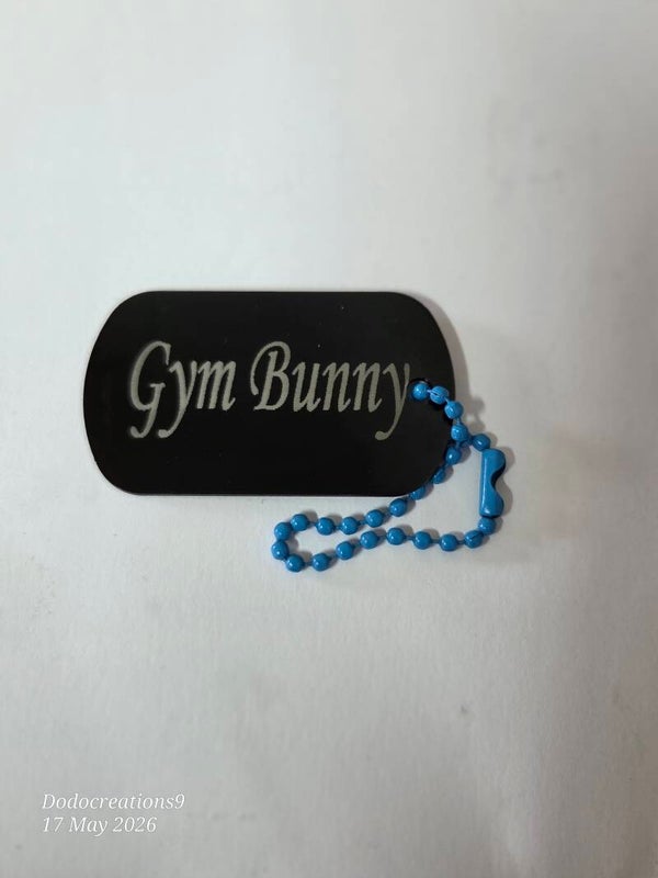 Metal dog tag Keyring