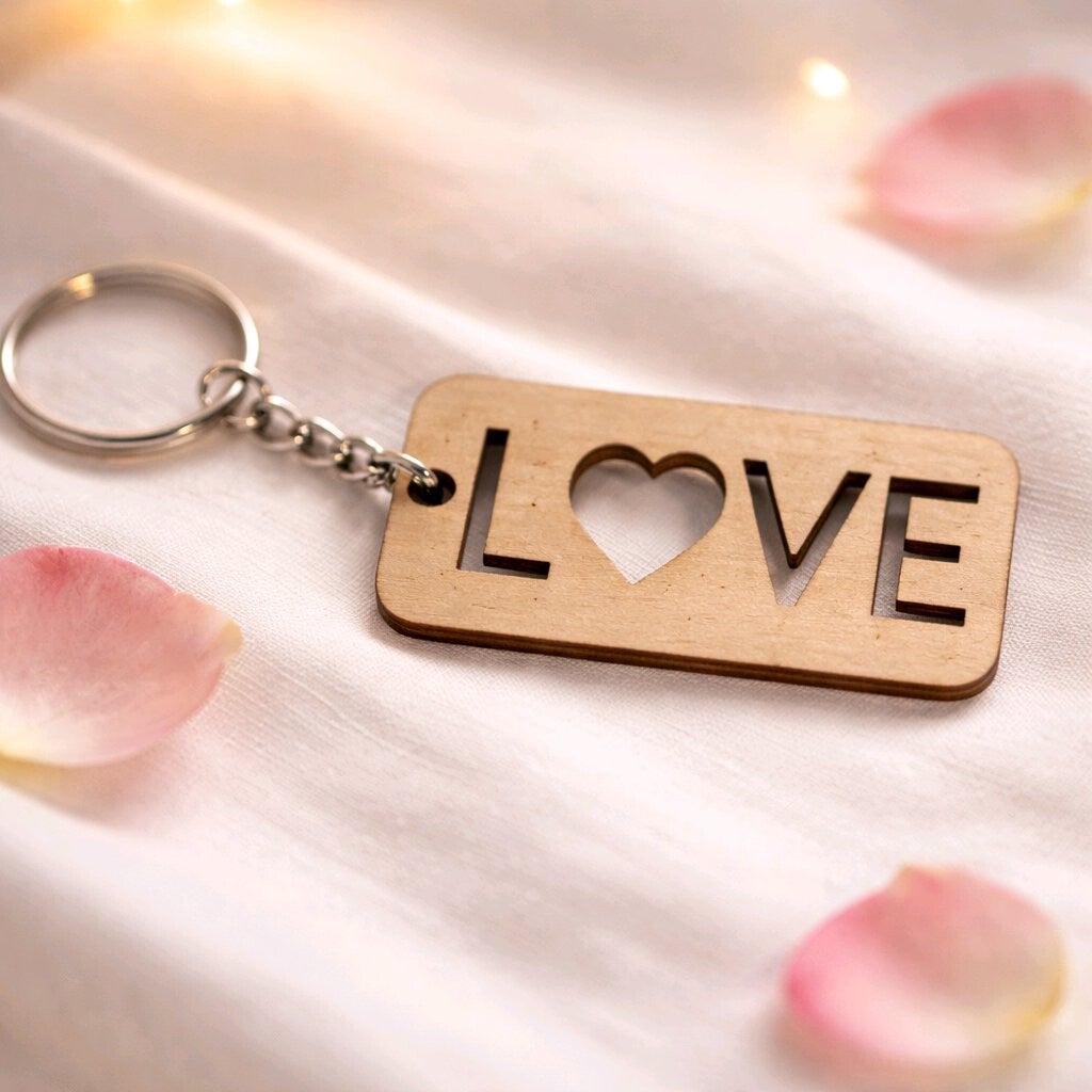 Porte-clés LOVE en bois