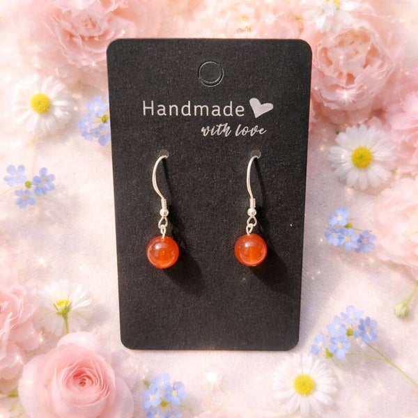 Boucle d'oreille en Cornaline